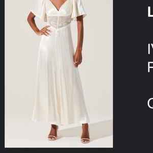 Astr ivory Satin Dress